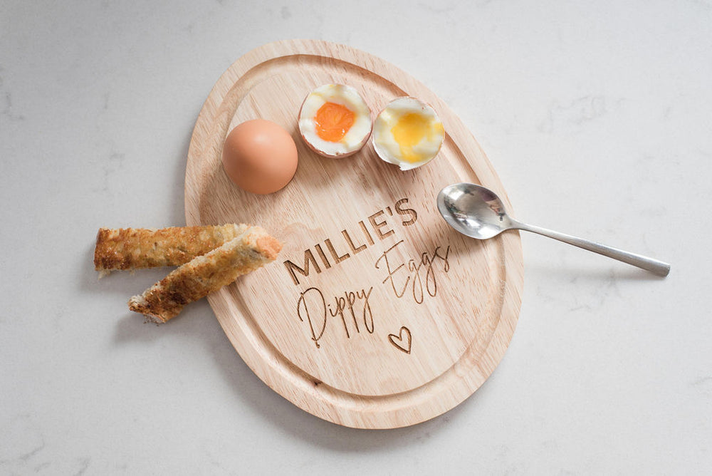 Wooden Egg and Soldiers Breakfast Board | Kids Dippy Egg Board | Keep Things Personal
