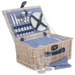 2 Person Filled Wicker Picnic Basket - Gingham Check - Keep Things Personal