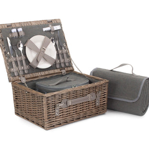 
                  
                    2 Person Personalised Wicker Picnic Hamper and Matching Picnic Blanket - Keep Things Personal
                  
                