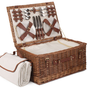 
                  
                    6 Person Classic Picnic Basket and Blanket Set - Keep Things Personal
                  
                