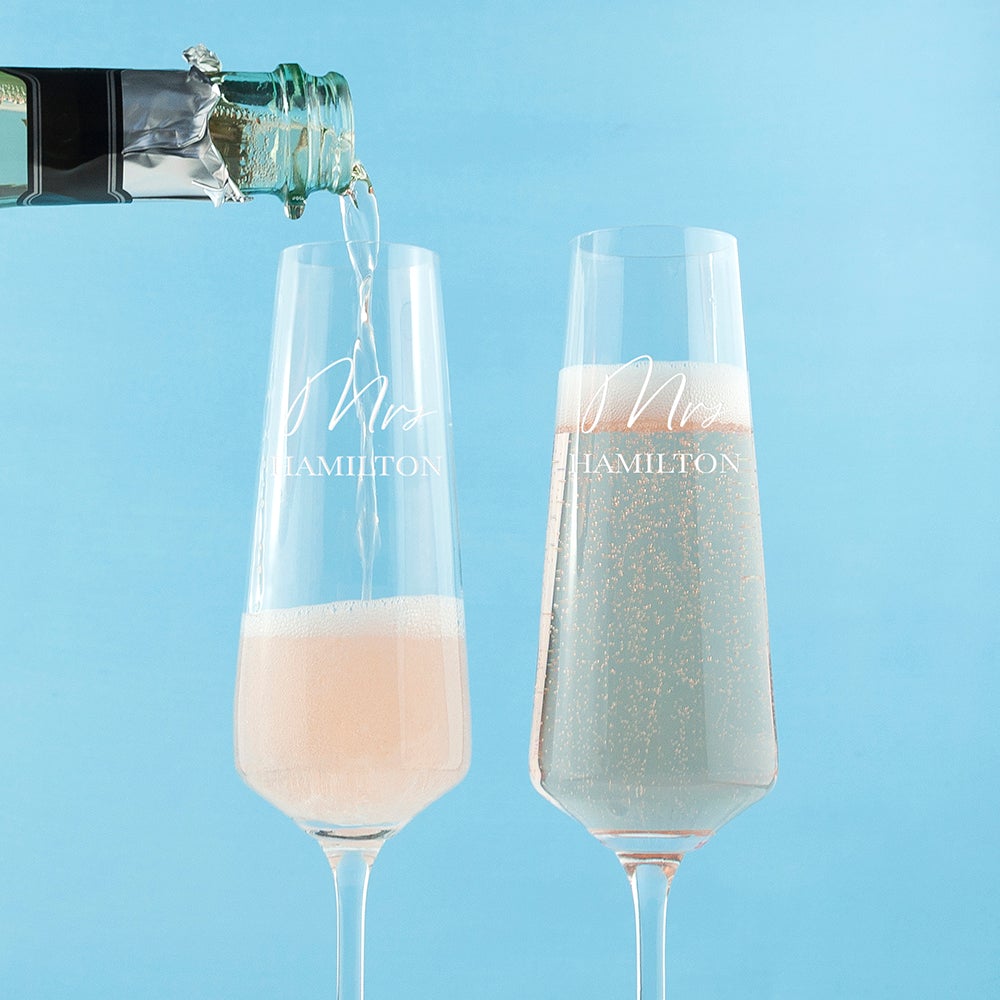 Couples Personalised Champagne Flute Set - Keep Things Personal