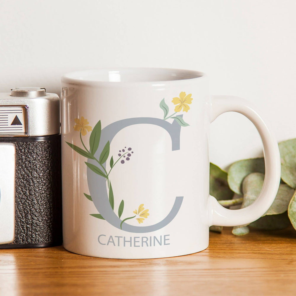 
                  
                    Floral Initial Mug - Keep Things Personal
                  
                