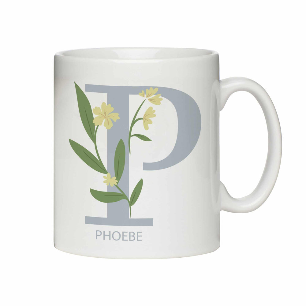 Floral Initial Mug - Keep Things Personal