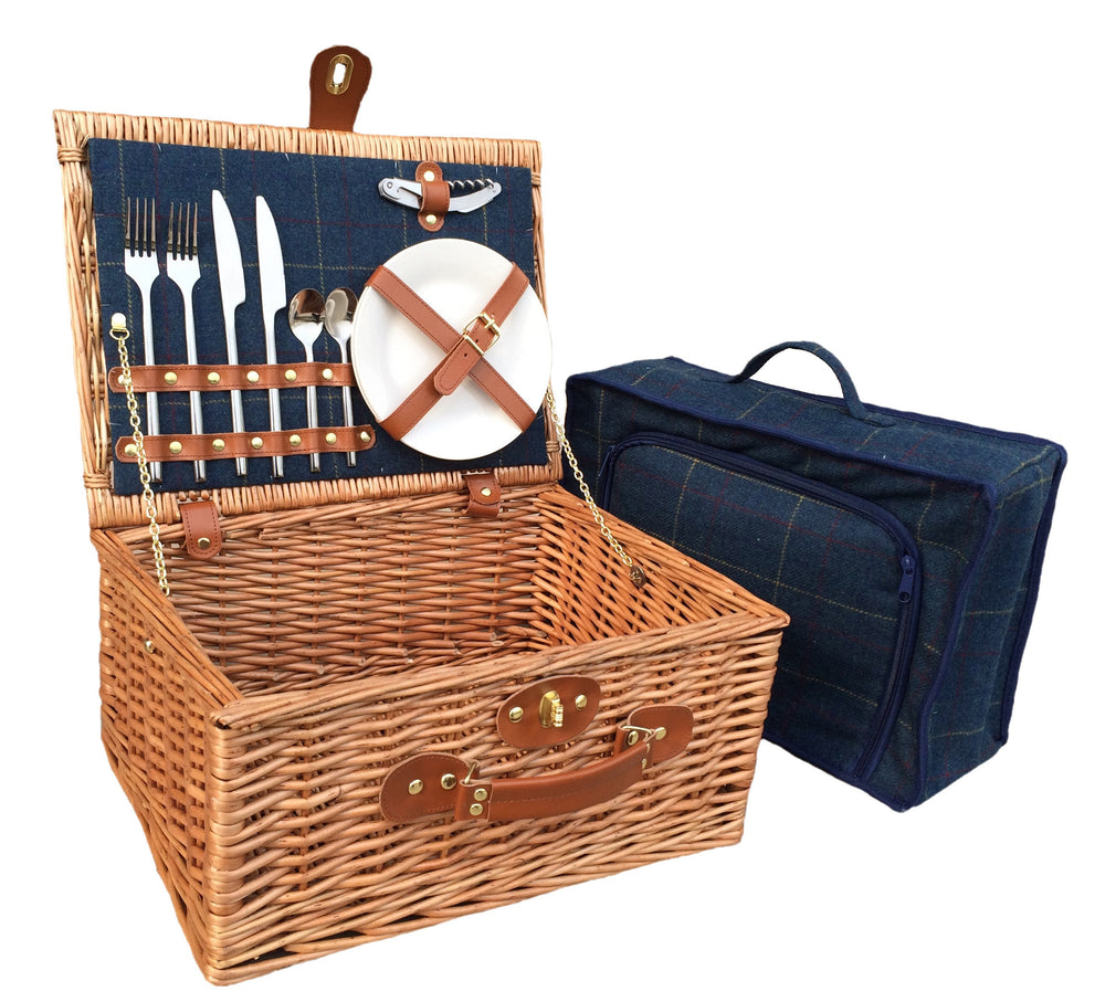 
                  
                    Tweed lined picnic basket | Keep Things Personal
                  
                