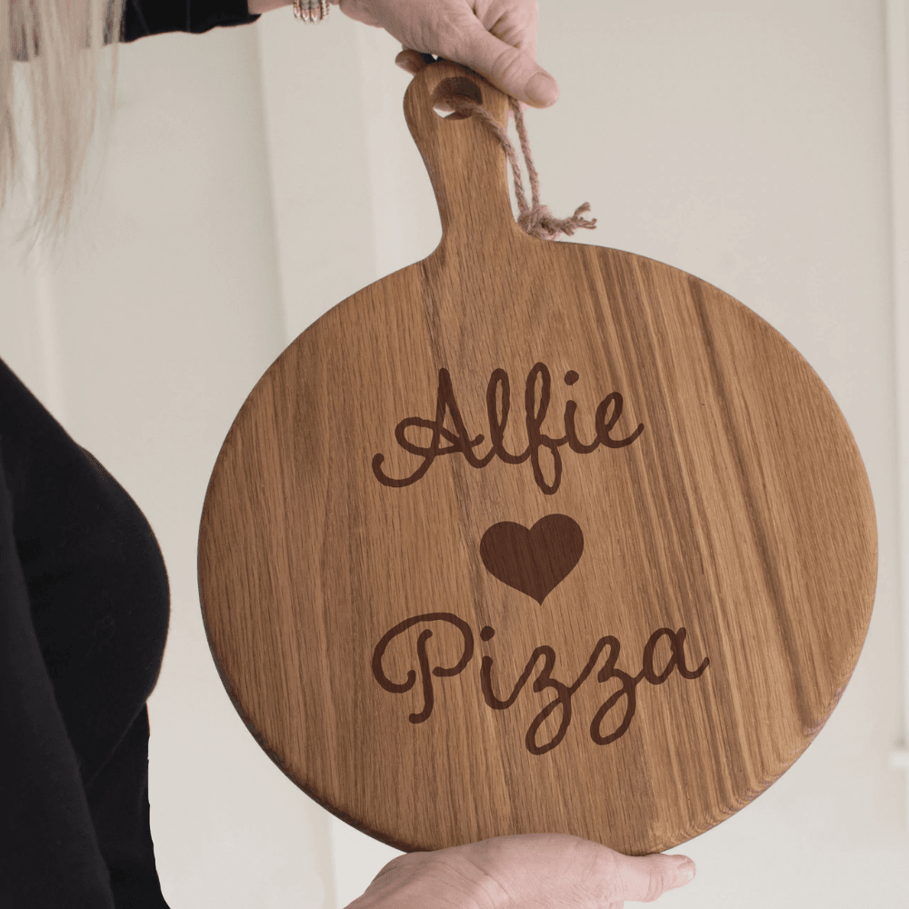 
                  
                    Kids Handmade Pizza Board in Acacia wood - Keep Things Personal
                  
                