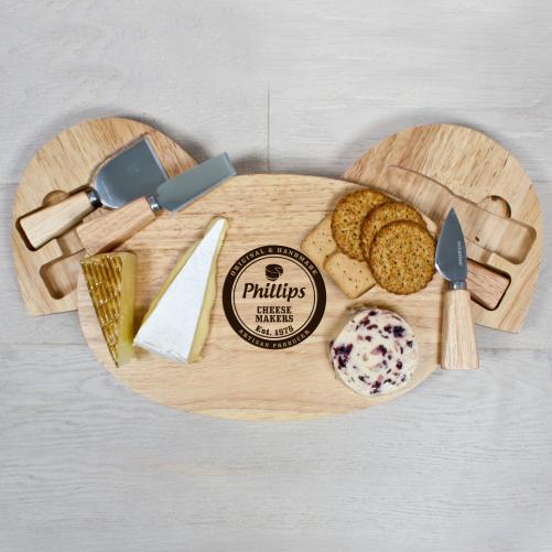 Large oval cheese board set with Tools - Keep Things Personal