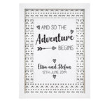 Personalised Adventure Begins A4 Framed Print - Keep Things Personal