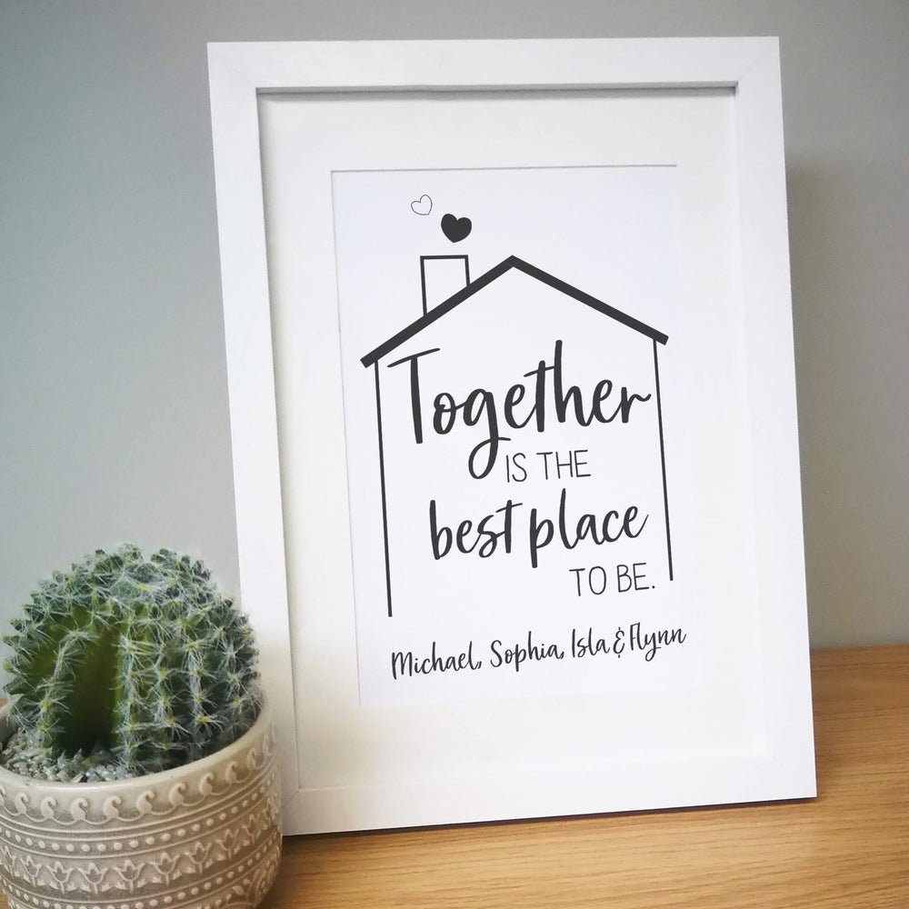 Personalised Best Place To Be A4 Framed Print - Keep Things Personal