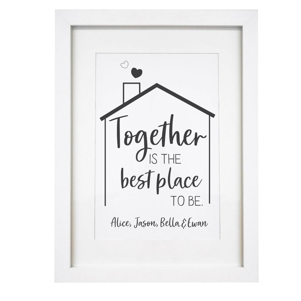 Personalised Best Place To Be A4 Framed Print - Keep Things Personal