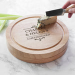 Personalised Couples Wooden Cheese Board Set - Keep Things Personal