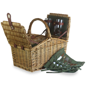 
                  
                    Luxury Fitted Picnic Hamper Basket for 2 people with plates and glasses- Keep Things Personal
                  
                