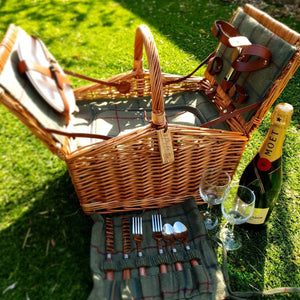 
                  
                    Personalised Double Lidded Picnic Hamper Basket for 2 people | Keep Things Personal
                  
                