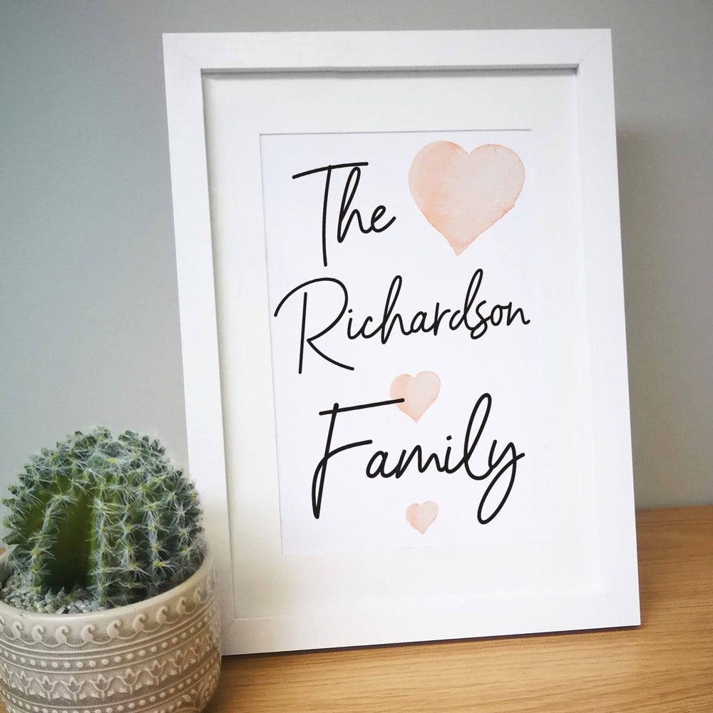 Personalised Family A4 Framed Print - Keep Things Personal