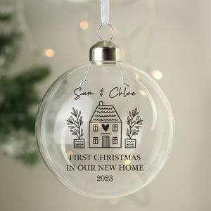 
                  
                    Personalised First Home Glass Christmas Bauble - Keep Things Personal
                  
                