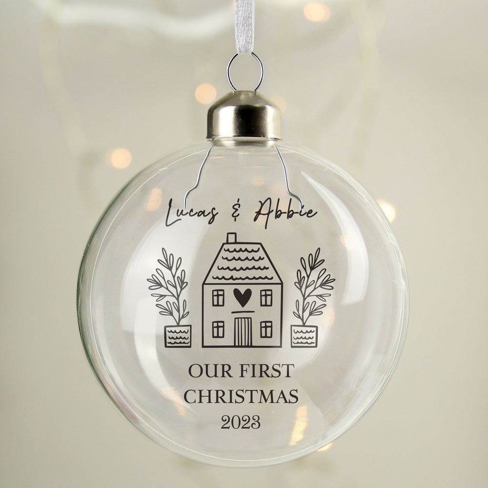 First Christmas personalisaed Glass Bauble - Keep Things Personal