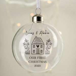 
                  
                    First Christmas personalisaed Glass Bauble - Keep Things Personal
                  
                