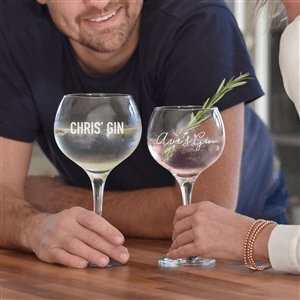 Personalised Gin Glass Set for Couples - Keep Things Personal | Unique Personalised Gifts