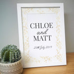 Personalised Gold Detail A4 Framed Print - Keep Things Personal