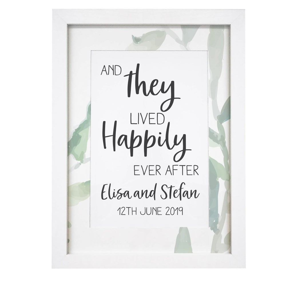 Personalised Happily Ever After A4 Framed Print - Keep Things Personal