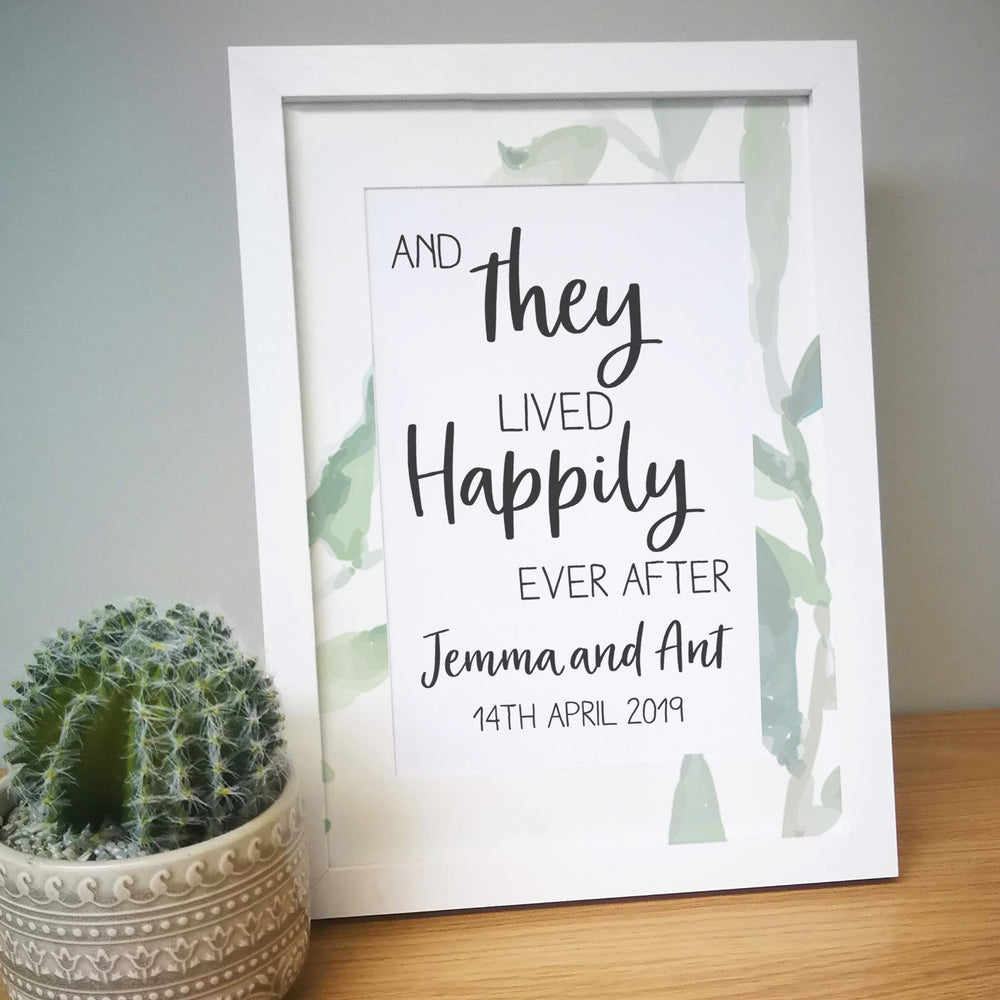 Personalised Happily Ever After A4 Framed Print - Keep Things Personal