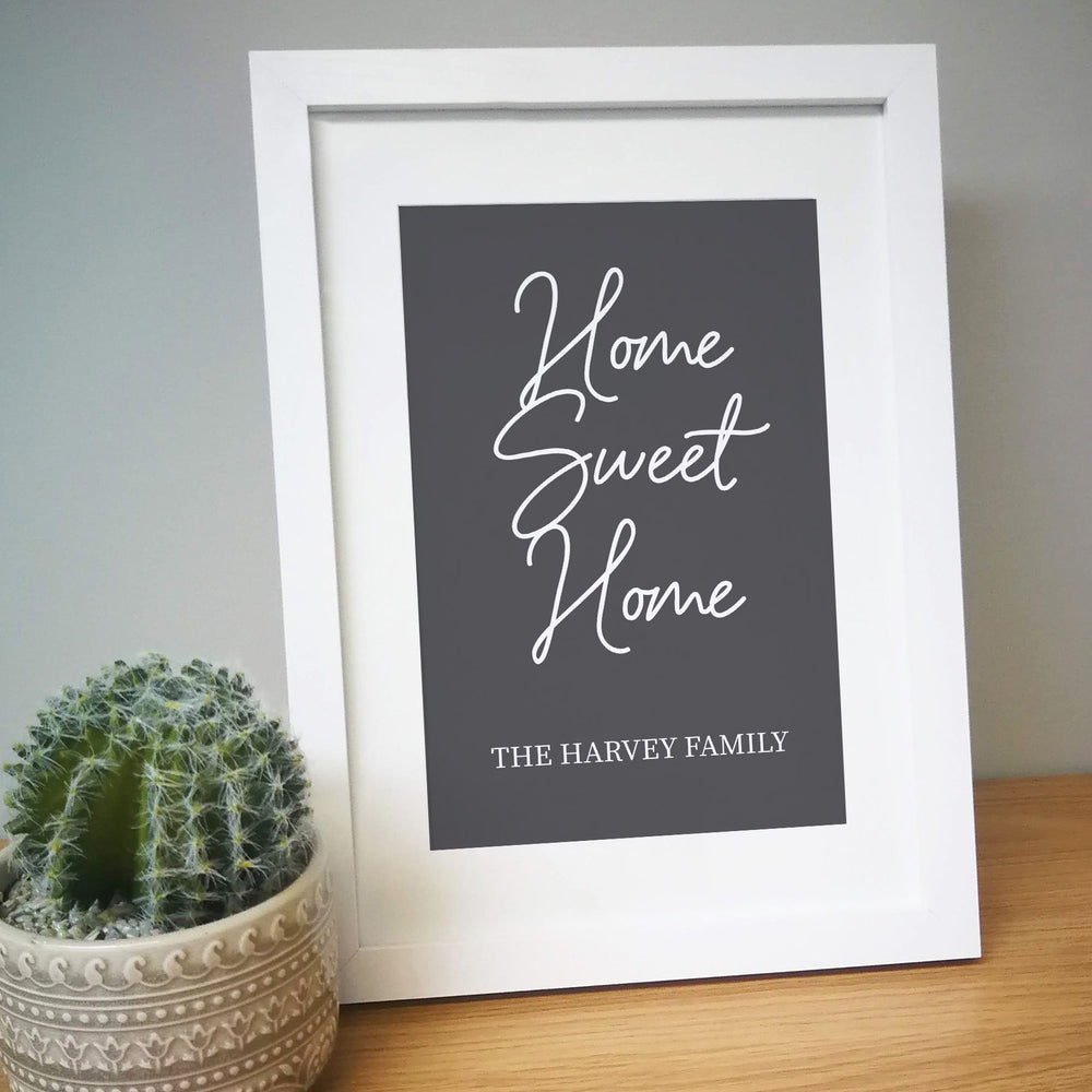 Personalised Home Sweet Home A4 Framed Print - Keep Things Personal