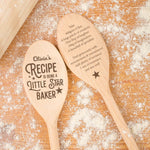 Personalised Little Star Baker Wooden Spoon |  Childs Baking Stirring Spoon |Keep Things Personal