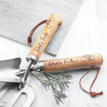 Personalised Luxe Trowel and Fork Set in Copper or Silver - Keep Things Personal