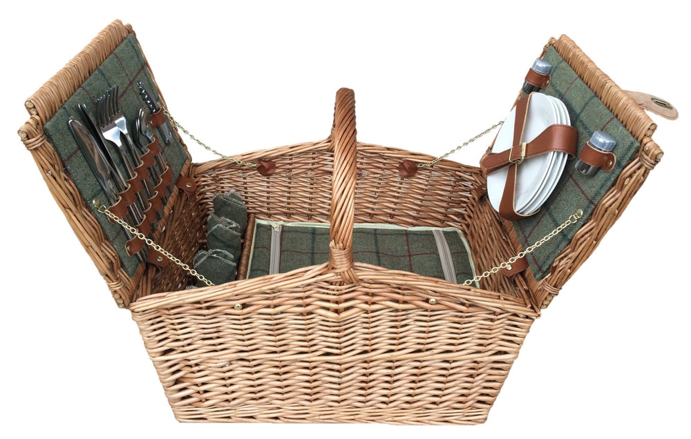 Personalised Luxury Picnic Basket for 4 People - Keep Things Personal