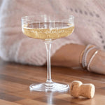 Romantic Engraved Champagne Coupe Glass - Keep Things Personal