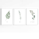 Watercolor Botanical Printable Wall Art Bundle Set Of 3 Digital Download - Keep Things Personal