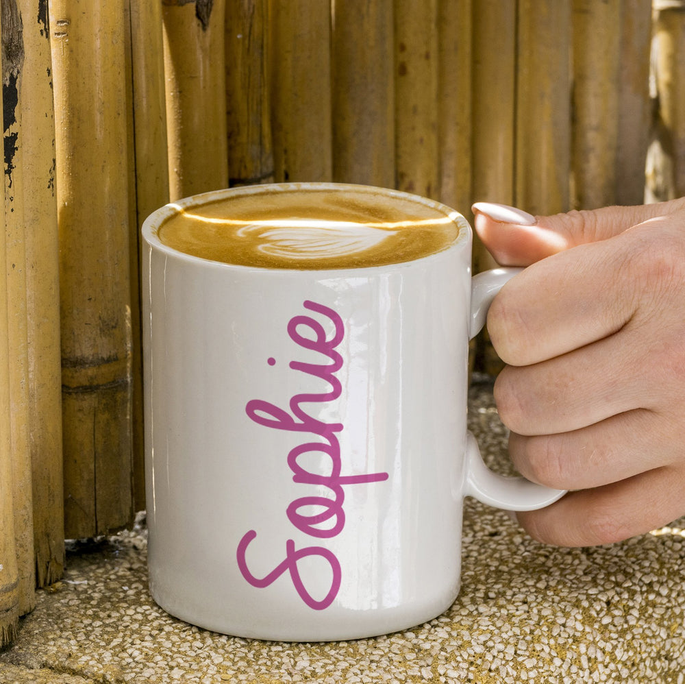 
                  
                    Personalised White Script Name Mug - Keep Things Personal
                  
                