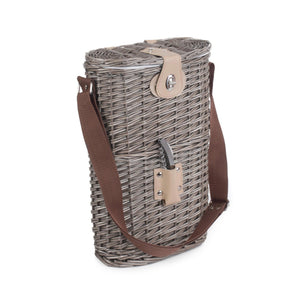 
                  
                    Wicker 2 Bottle Insulated Wine Cooler Carrier Basket - Keep Things Personal
                  
                