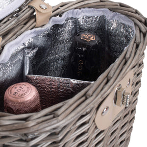 
                  
                    Wicker 2 Bottle Insulated Wine Cooler Carrier Basket - Keep Things Personal
                  
                