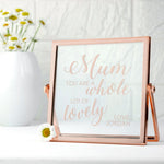 You Are Lovely Rose Gold Frame for Mum - Keep Things Personal